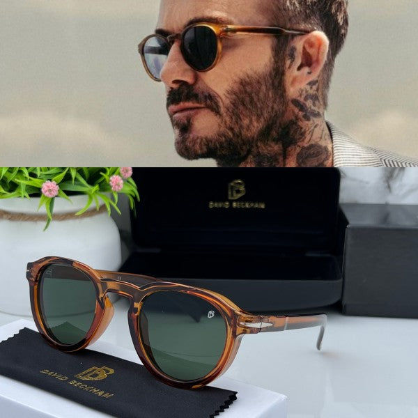 DB TEA OVAL GREEN UV-400 SUNGLASSES