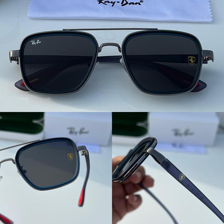RB #6 METAL GUN BLACK BLUE UV-400 SUNGLASSES