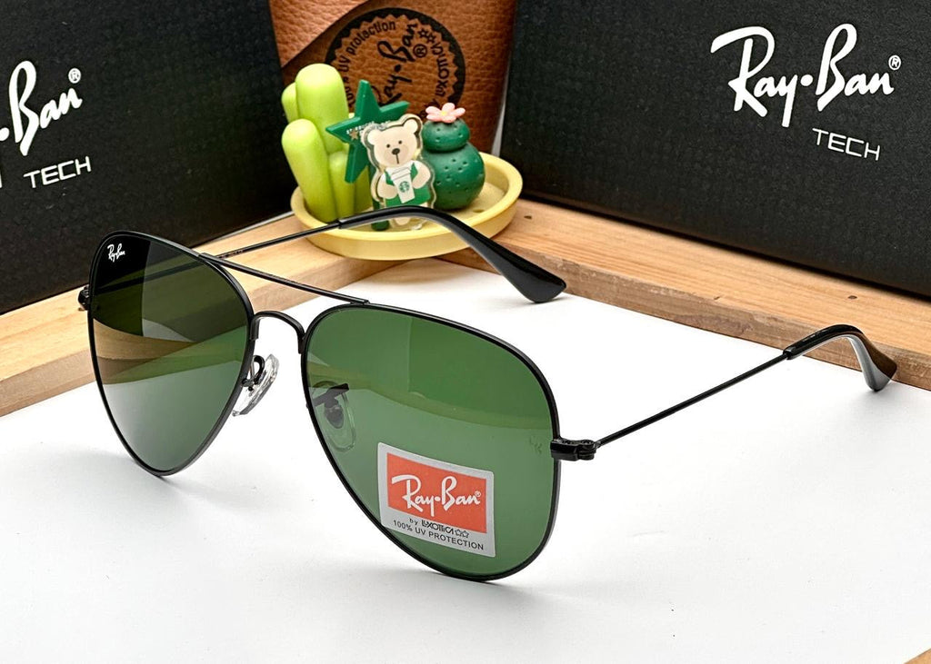 RB Aviator Classic Black G-15 UV-400 Sunglasses