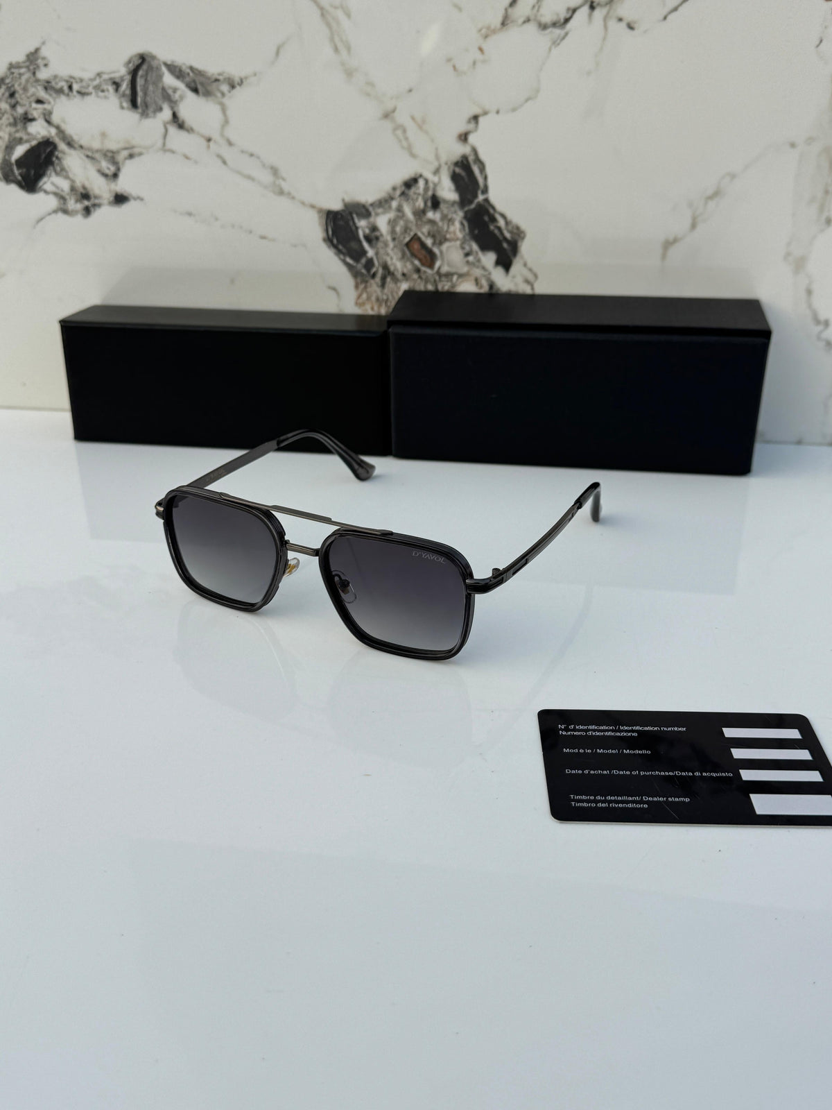 D'YAVOL KING KHAN GUN GREEN DOUBLE SHADED UV-400 SUNGLASSES