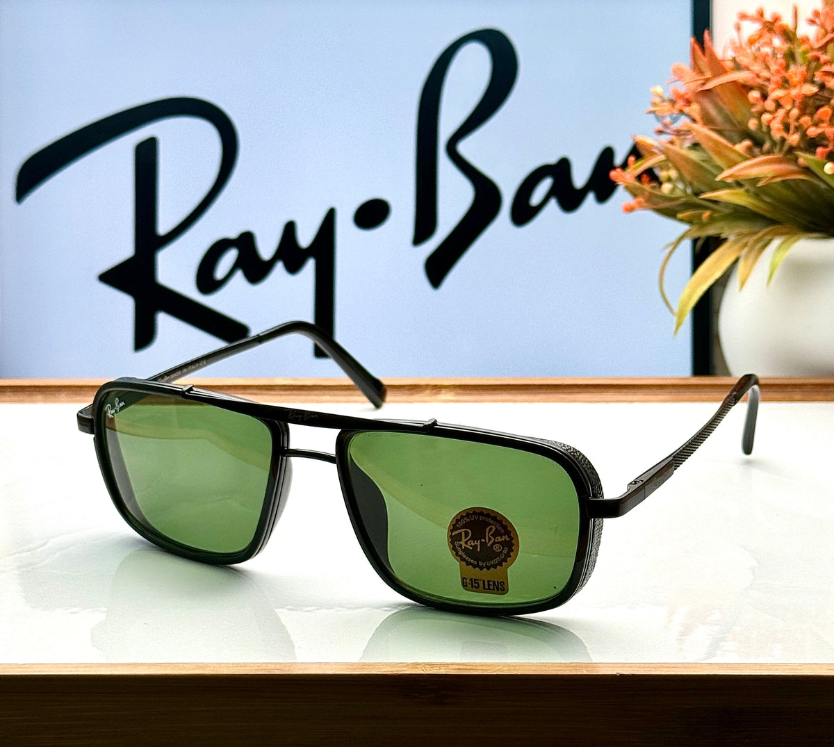 RB 4413 BLACK G-15 GLASS LENS