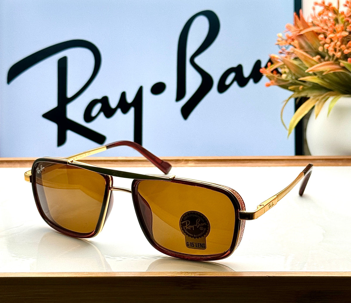 RB 4413 GOLD BROWN GLASS LENS