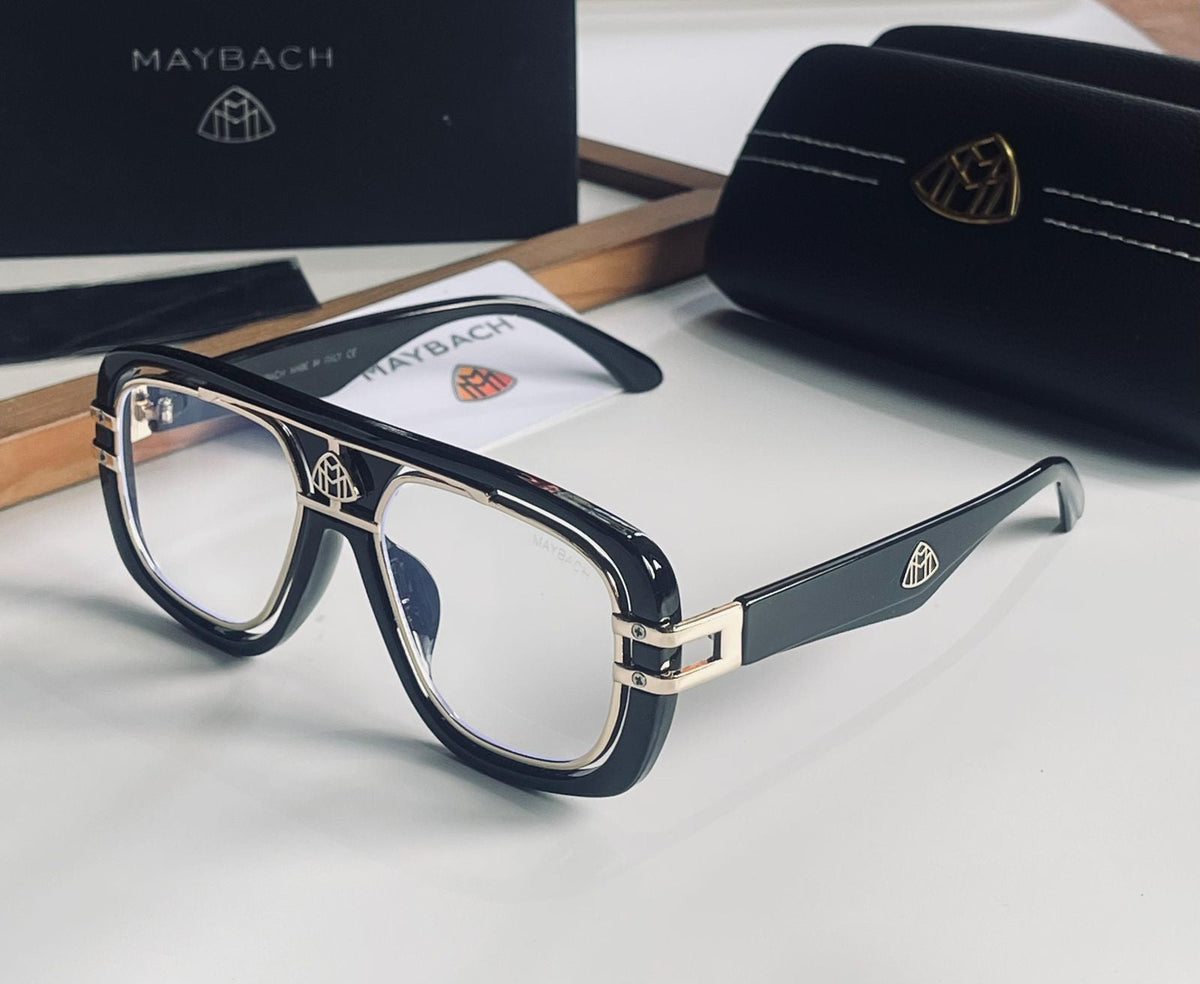MAY-BACH 7339 SILVER BLACK TRANSPERANT MENS UV-400 SUNGLASSES